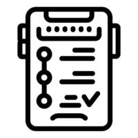 Clipboard showing completed checklist icon for project management vector