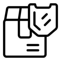Secure shipping icon representing package protection and delivery safety vector