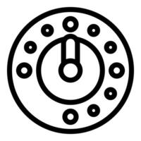 Round control panel with switch and buttons for interface design vector