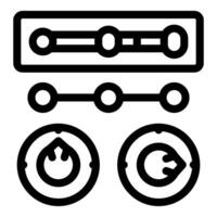 Workflow automation system managing processes icon vector
