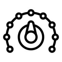 Round control knob with circular scale is adjusting something vector