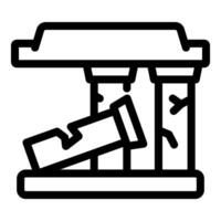Ancient building collapsing during earthquake disaster vector