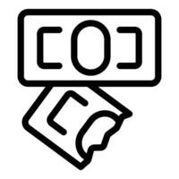 Ticket paying icon showing buying ticket for event vector