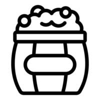 Overflowing beer mug with foam for oktoberfest party vector