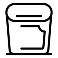 Line icon style food container representing preserving food vector