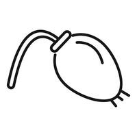 Enema pear with flexible tip for medical procedures vector