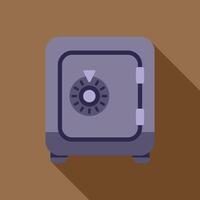 Closed metal safe providing high security level for money and valuables vector
