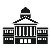 Big parliament building with columns showing democracy vector