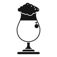 Simple icon depicting a glass of beer with foam vector