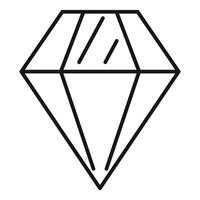 Line icon representing a sparkling diamond vector