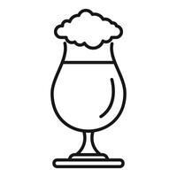 Snifter glass holding beer with head of foam icon vector