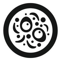 Bacteria under microscope icon showing micro biology vector