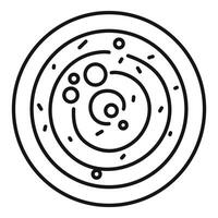 Solar system model showing planets orbiting around sun vector