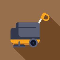 Floor polishing machine cleaning and buffing a floor icon vector
