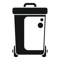 Modern trash bin icon representing waste management and recycling vector
