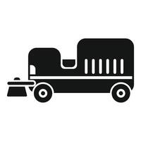 Cleaning machine using rotating brushes for street cleaning vector