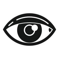 Human eye looking up observing simple icon vector