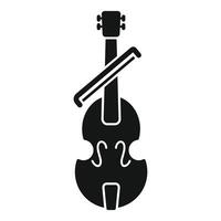 Viola icon representing classical music instrument playing vector