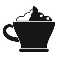 Big cup of cappuccino with whipped cream is waiting for you vector