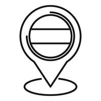 Location pin pointing place with empty lines for text vector