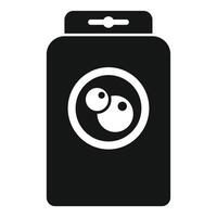 Black and white laundry detergent icon showing two bubbles vector