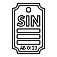 Sin tag representing immoral act or offense vector