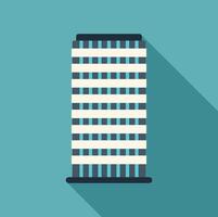 Modern office building standing tall with many windows vector