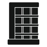 Building facade with windows forming geometric pattern vector