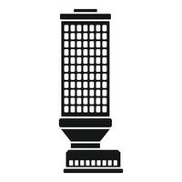 Modern building with square windows standing tall icon simple style vector