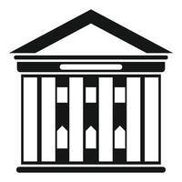 Facade of beautiful building with columns in classic style vector