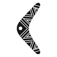 Australian traditional hunting boomerang with ethnic pattern vector