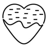 Heart shaped cake with chocolate topping being drizzled with chocolate syrup vector