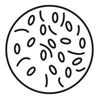 Microscopic view of bacteria showing different shapes and sizes vector