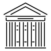 Greek temple facade representing history and ancient architecture vector