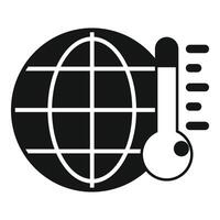 Global warming icon representing earth temperature increasing vector