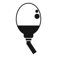 Medical enema icon showing liquid being inserted vector