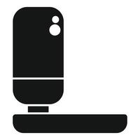 Smart speaker voice assistant listening for command icon vector