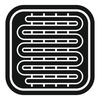 suelo radiante calefacción sistema instalando representando calor controlar icono vector