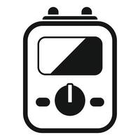 Electrical tester showing current voltage in simple style vector