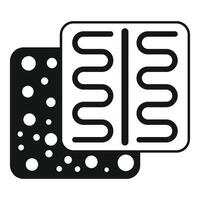Underfloor heating system maintaining optimal room temperature vector