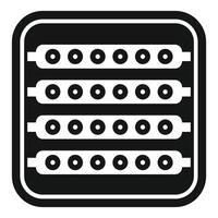 Electronic circuit board with rows of round microchips for computing power vector