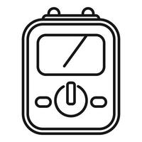 Digital multimeter measuring electrical current with display vector
