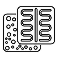 Underfloor heating system installing, repairing or designing concept icon vector