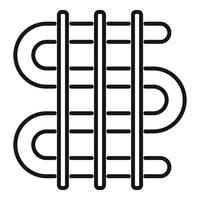 Underfloor heating system maintaining comfortable temperature at home vector