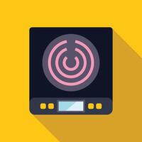 Modern induction cooker with a digital display is waiting to be used vector