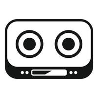 Audio system with double speakers playing music icon vector