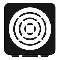 Modern induction cooker panel icon showing cooking technology vector