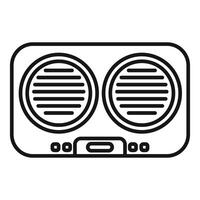 Portable speaker blasting modern music with high quality sound vector