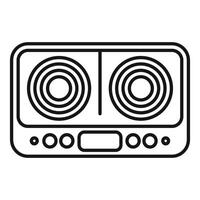 Modern double electric hob with touch control panel icon vector