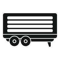 Cargo trailer standing for transportation of goods vector